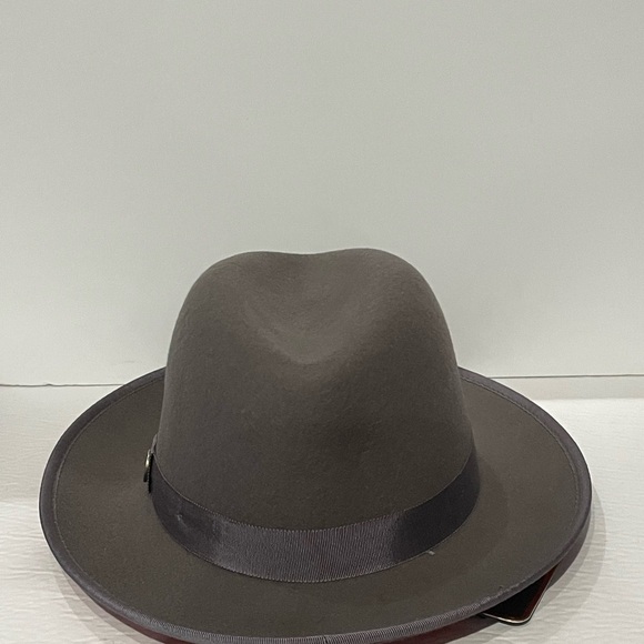 Bruno capelo hat brim gray/red wool godfather headwear - Picture 4 of 4